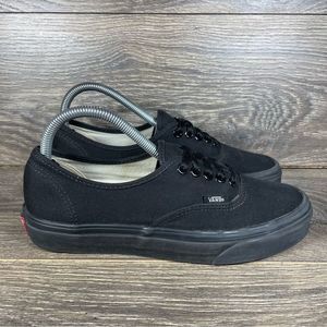 Vans Women's Size 8.5 Authentic Black Low Skate Shoes Canvas Sneakers